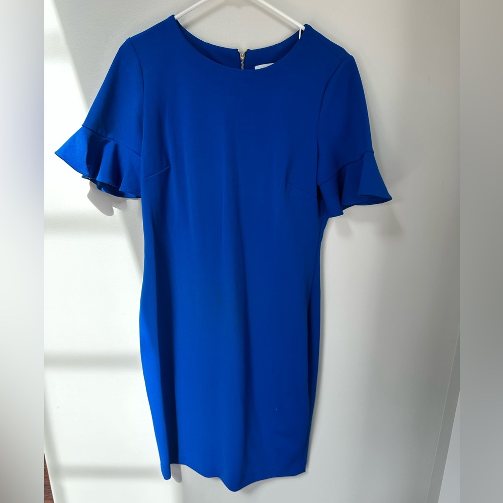 Calvin Klein Blue Midi Dress with Elegant Design - Picture 2 of 5